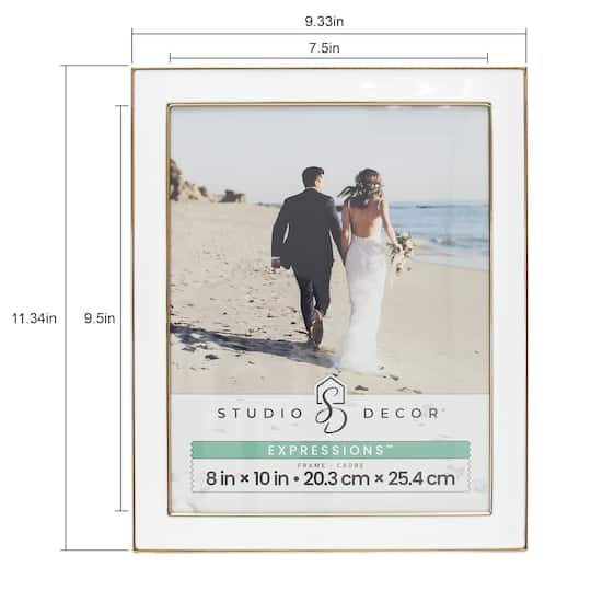 Expressions™ White with Gold Outline Wall Frame by Studio Décor®